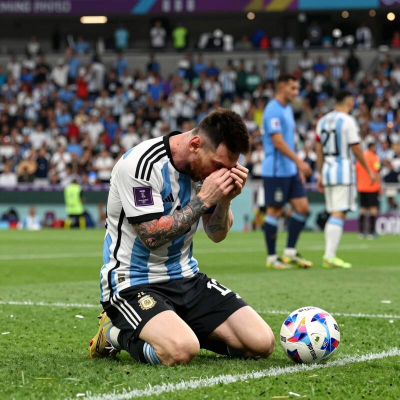 Messi khóc giữa hỗn loạn: Argentina thua trận, thua cả hình ảnh - 3613